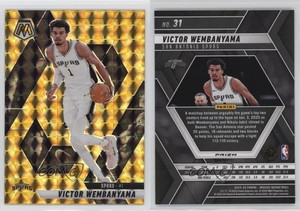 2024-25 Panini Mosaic Reactive Yellow Mosaic Prizm Victor Wembanyama #31