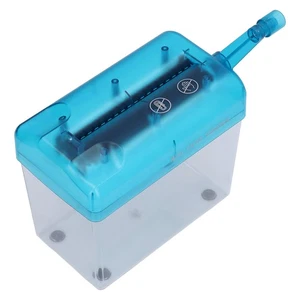 Mini Manuel bleu Shredder ABS Space Sauver entièrement antidérapant Petit papier Shredder