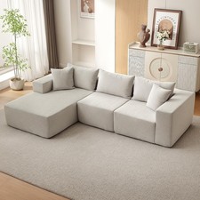 Modular Cloud Couch Sectional Left Chaise Fluffy Compressed L Shaped Sofa Bed