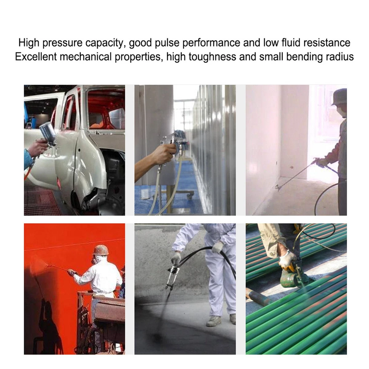 Paint Spray Hose High Pressure Fiber Tube For Airless Sprayer 10 Meter