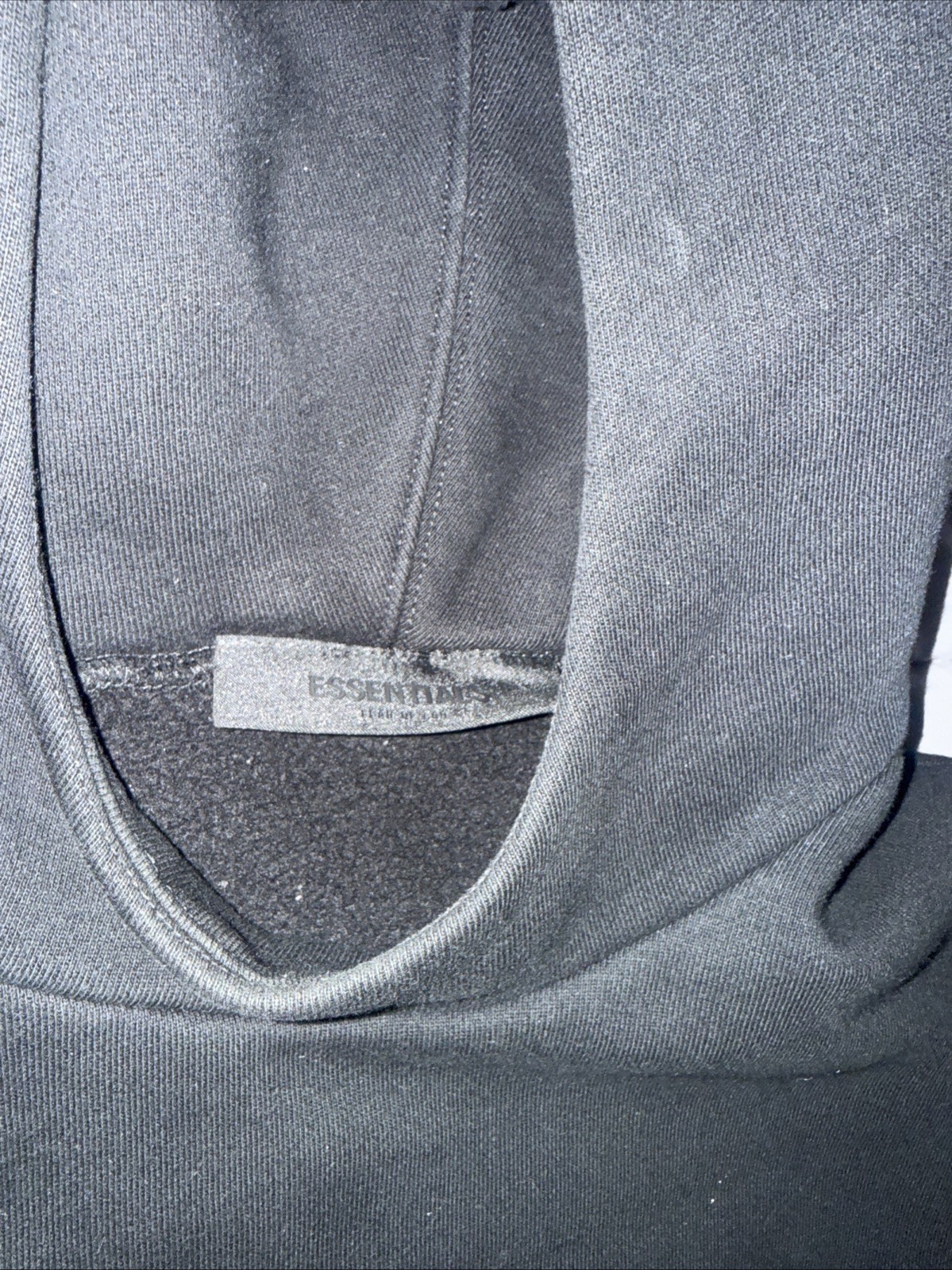 Black Essentials Pullover, Size Small, Big Fit - image 2