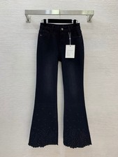 2025 winter hot sales runway show embroidery classy   jeans  pants 34 36 38