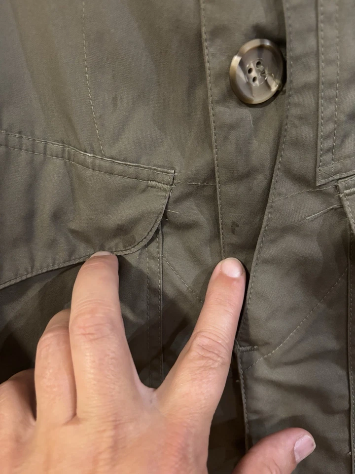 Chaleco de Colección FILSON Para Hombres Verde Sin Mangas Pesca Exterior Bolsillos #36 Foto 3 de 4