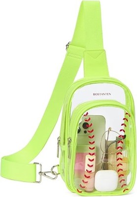 Transparent Bag for Stadium Events, Baseball Sling Backpack for Concerts Etc.