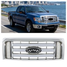 Front Upper Bumper Grille For 2009-2012 13 14 Ford F-150 F150 Xlt Grill Chrome Front Upper Bumper Grille For 2009-2012 13 14 Ford F-150 F150 Xlt Grill Chrome