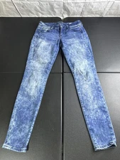 Arizona Jean Co Jeans Juniors 9 Blue Acid Wash Jegging Skinny Stretch Denim