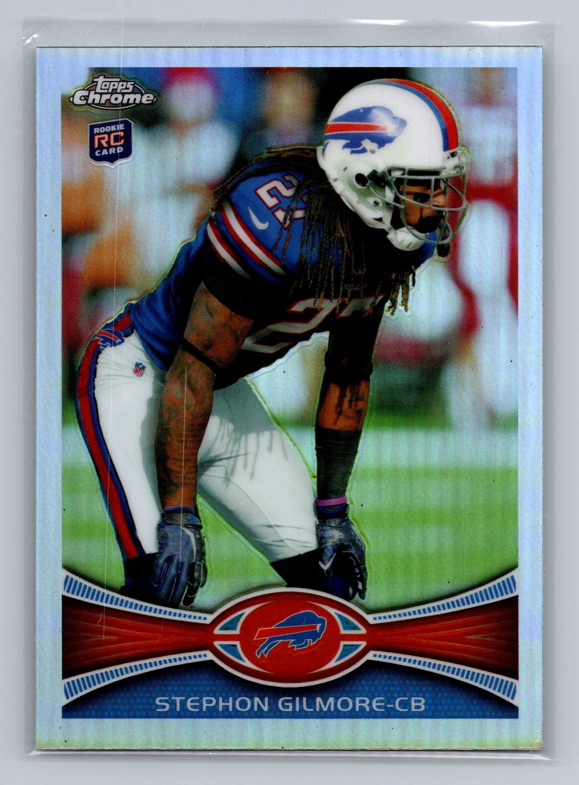 STEPHON GILMORE 2012 TOPPS CHROME REFRACTOR ROOKIE CARD #26