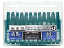 The Original Chartpak AD Markers, Tri-Nib, 12 Assorted Cool Grey Colors in Pl...