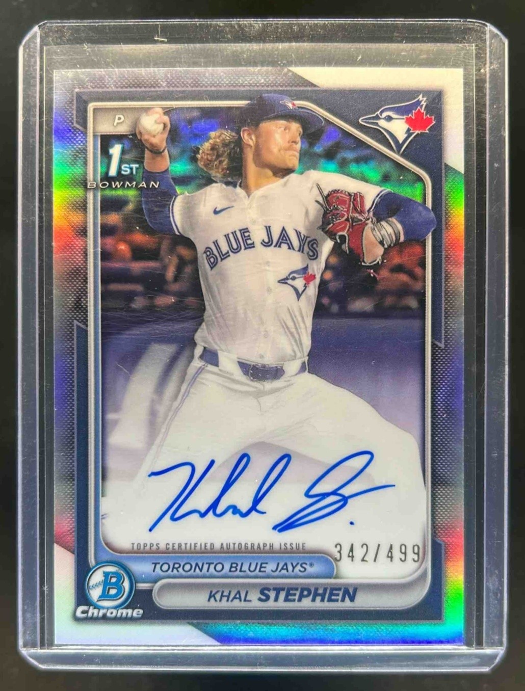 2024 Bowman Draft Khal Stephen Chrome Auto Refractor 1st Prospect #342/499