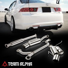 Fits 2004-2008 Acura Tsx Cl9 K24a2 4.5 Angle Cut Dual Muffler Catback Exhaust Fits 2004-2008 Acura Tsx Cl9 K24a2 4.5 Angle Cut Dual Muffler Catback Exhaust