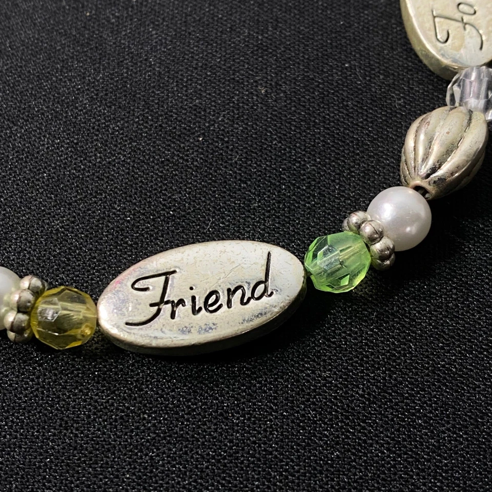 Pulsera Friend Love Forever Charm con cuentas cierre de palanca tono plata joyería Foto 4 de 4