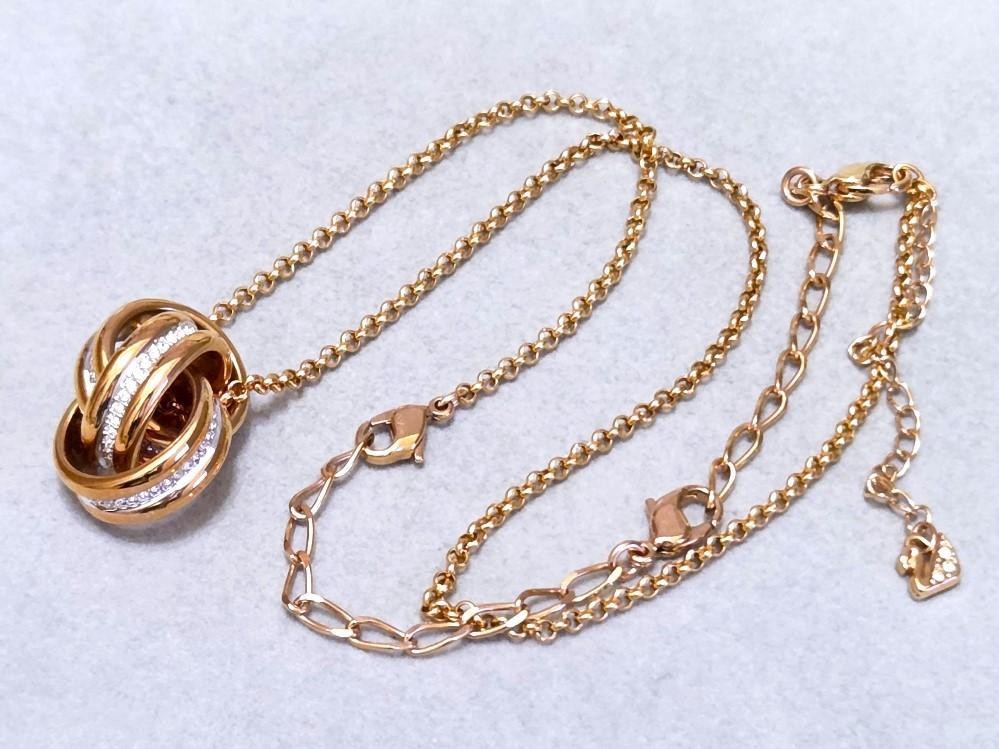 Swarovski Hyperbola Interlocking Circle Necklace … - image 1