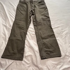 Duluth Trading Co. Flex Fire Hose Mens 5 Pocket Pants 38X30 Olive Green Workwear