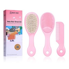 BRADYS HOUSE - 3 Piece Baby Hair Brush and Comb Set for Newborns and Toddlers...