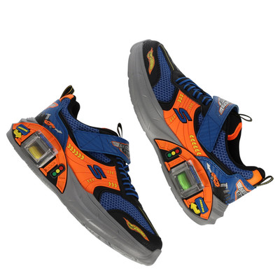 BRAND NEW !!! AUTHENTIC Skechers Boys Garage Little/Big Kid - Orange/Blue