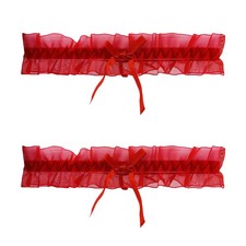 Bridal Wedding Garter Set Lace Thigh Garter Bowknot Girls Bride Leg Garters 2...