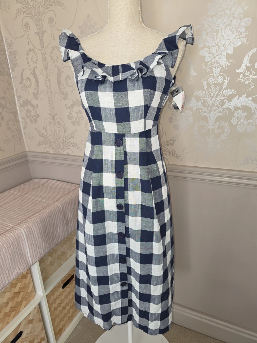primark off the shoulder dress M White & Silver Fall Off Shoulder Dress