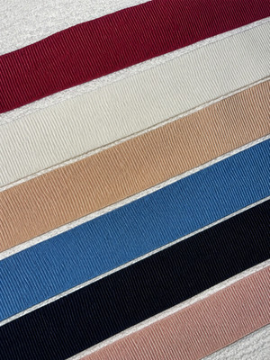 Lot 6.5 Yards 1'' Ribbed Sewing Elastic Lot Black Pink White Tan Blue Fuchsia