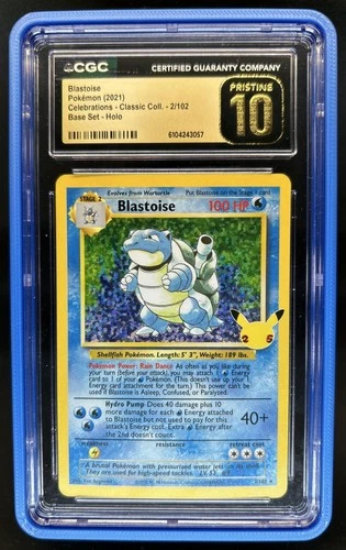 2021 Pokemon SWSH Celebrations Blastoise Classic Holo #2/102 CGC 10 Pristine