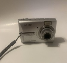 Olympus FE-130 FE 5.1MP Compact Digital Camera 3x Zoom ImageLink Silver TESTED