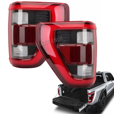 2PCS Left&Right LED Tail Light Brake W/Blind Spot For Ford F150 Raptor 2021-2023
