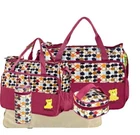 Diaper Bag Tote Set 5PCS - Baby Bags for Mom (Red)