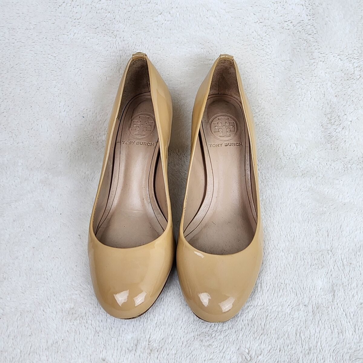 Tory Burch Yellow Patent All Leather Slip On Stilleto Mid