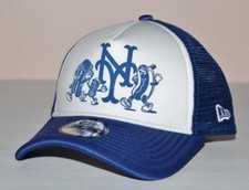 NEW YORK METS New Era 9Forty Foam Snapback Hat Cap YOUTH Mesh Back SNACKS 6R