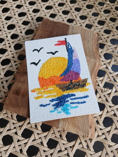 ACEO ATC Collage Beautiful scenery Trading Card / Art Tags original - Picture 4 of 6