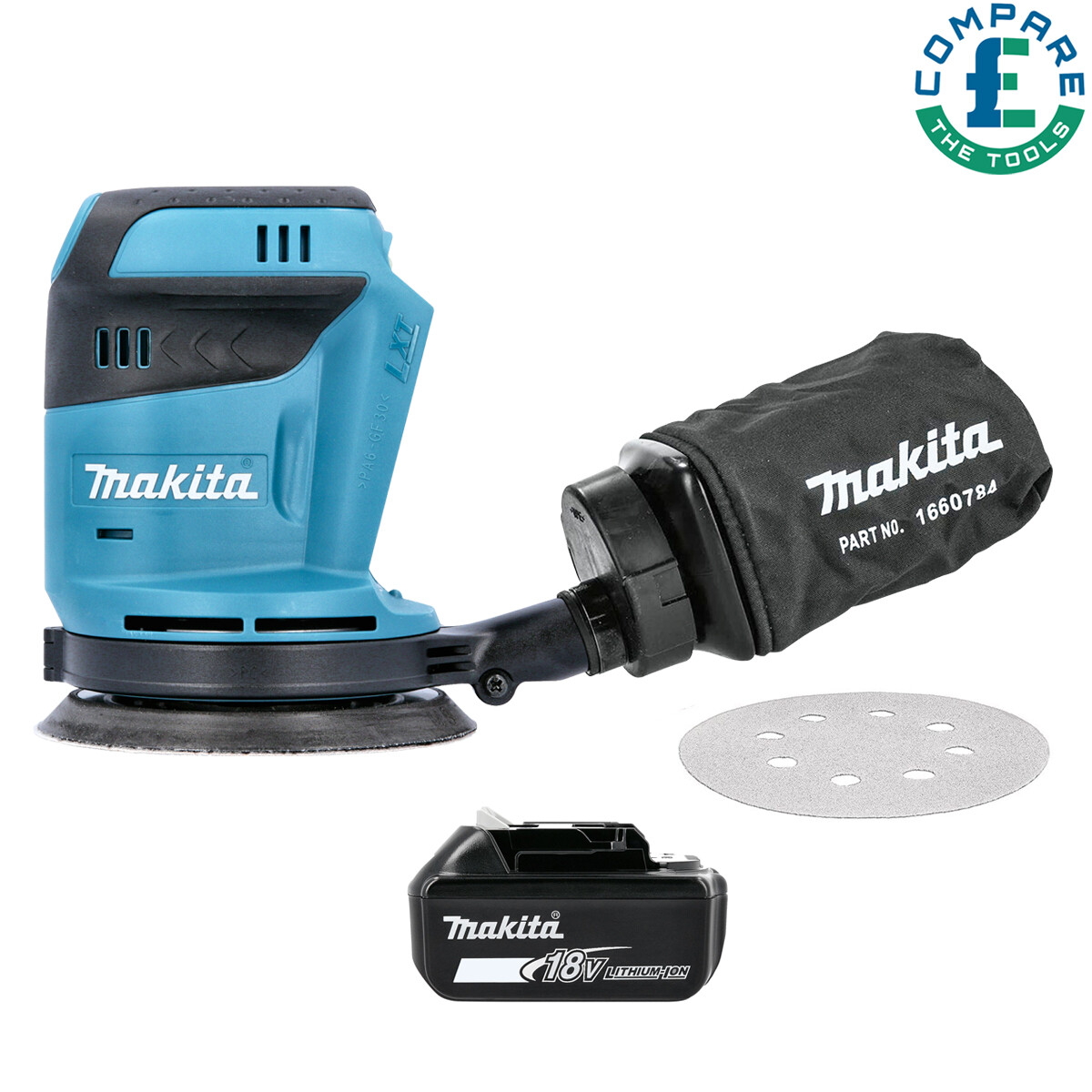 Makita DBO180Z 18V Li-ion Random Orbit Sander Cordless Body With