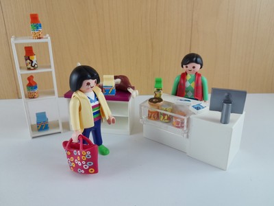 Lot playmobil personnages accessoires divers ?�picerie magasin commerce | eBay