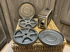 Vintage Kodak Brownie 8mm Movie Camera II Model 2 13mm f/2.3 Operates Film Tins
