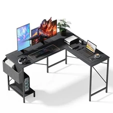 50 Inch L Shaped Desk Gaming Computer Reversible Corner Table PC Work Table