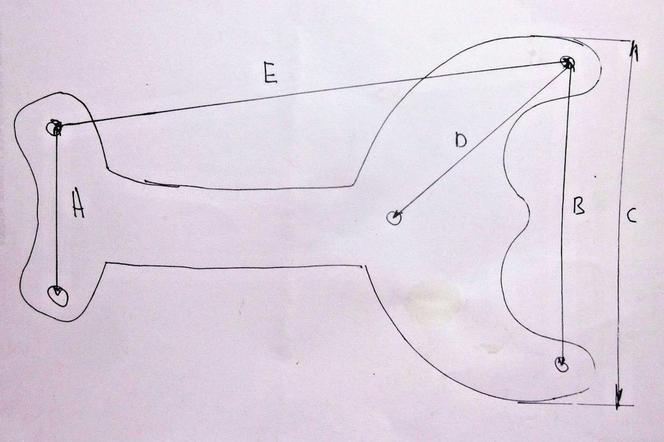 Ceiling Fan Paddle Bracket Arm 4-1/8" Width Brass Plated Steel See Sketch 1 Vtg - Image 2 of 4