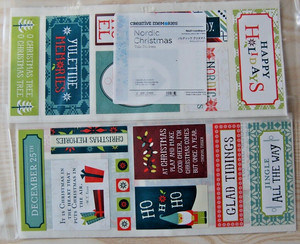 Creative Memories -  Nordic Christmas Title Stickers  - Retired NLA