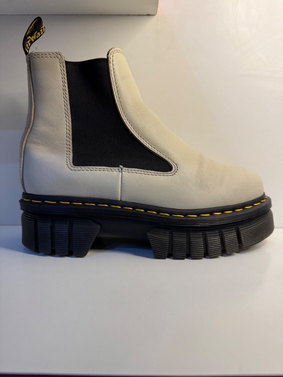 Martens Audrick Chelsea Platform Womens Size 8US White Cream