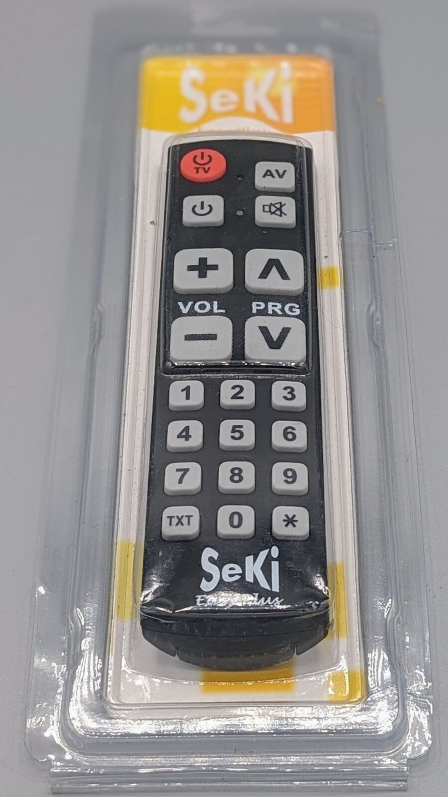 SeKi EASY Plus / lernbare Fernbedienung in schwarz / mit extra grossen Tasten