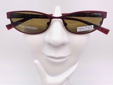 Vintage Natucia Latitude 080 Burgundy Metal Oval Sunglasses Frames