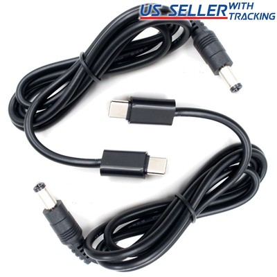 2pcs USB C Type-C 9V 12V 15V 20V PD Trigger 3ft Power Cable 5A DC 5.5 x 2.1mm