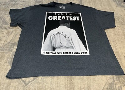 Muhammad Ali ''I Am The Greatest'' EVEN BEFORE I KNEW Sz 3XL XXL Gray MENS T Shirt