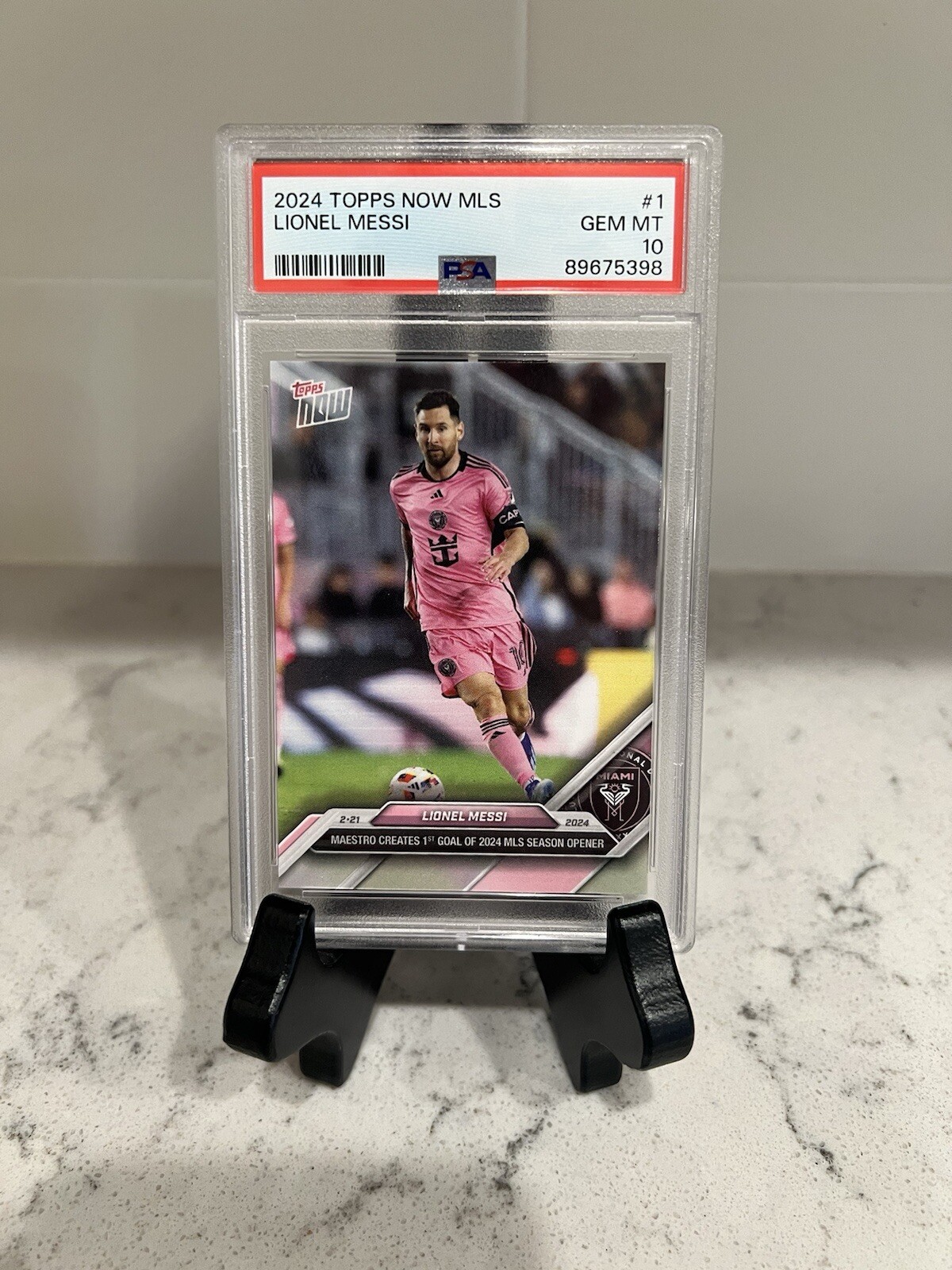 2024 Topps Now MLS Lionel Messi #1 PSA 10 GEM MINT Inter Miami FC Barcelona