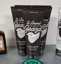 Perfectly Posh Men Face - To Beard or Not To Beard Face Scrub, New