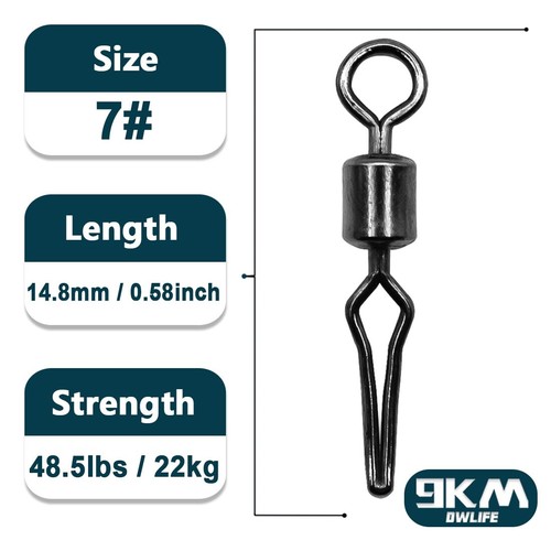 50 Stck. Rollen Wirbel Schnur Clip Drop Shot Wirbel Verbinder Senker Gewicht Form - Bild 13 von 17