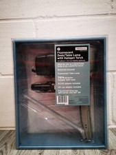 Homebase Fluorescent Desk/Table Lamp - Grey - With Halogen Torch