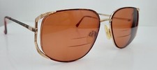 Vintage Marchon Brittany Tortoise Gold Oval Metal Sunglasses Japan FRAMES ONLY