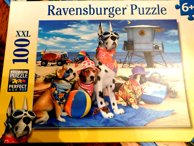 Ravenburger~''No Dogs On The Beach'' 100 Pc. Jigsaw Puzzle