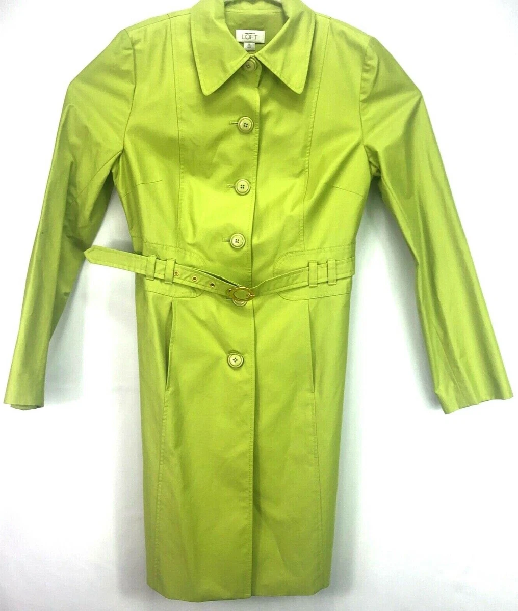 Ann taylor green 2025 trench coat
