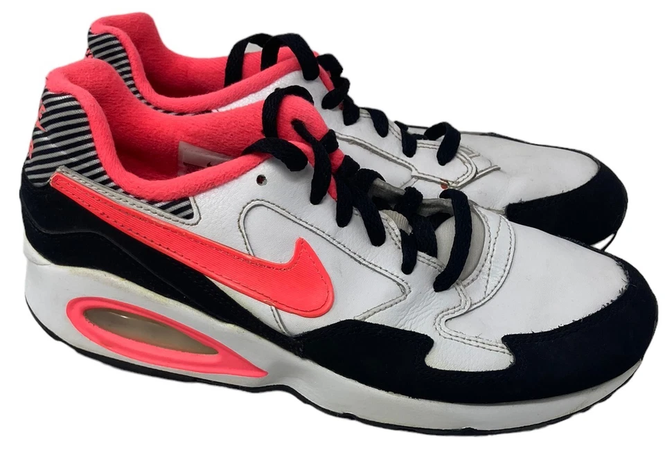 Nike Air Max Zapatos Niña Talla 6.5 Juvenil Blanco Hiper Rosa Negro Tenis Mujeres 8 Foto 2 de 4