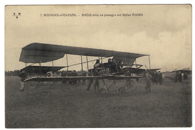 Bourges-Aviation - Bregi Mit Einem Passagier Auf Doppeldecker Postkarte E M B