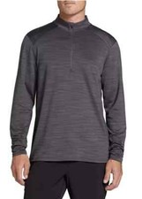 DSG Men's Movement 1/4 Zip Long Sleeve Shirt, Dark Gray, M